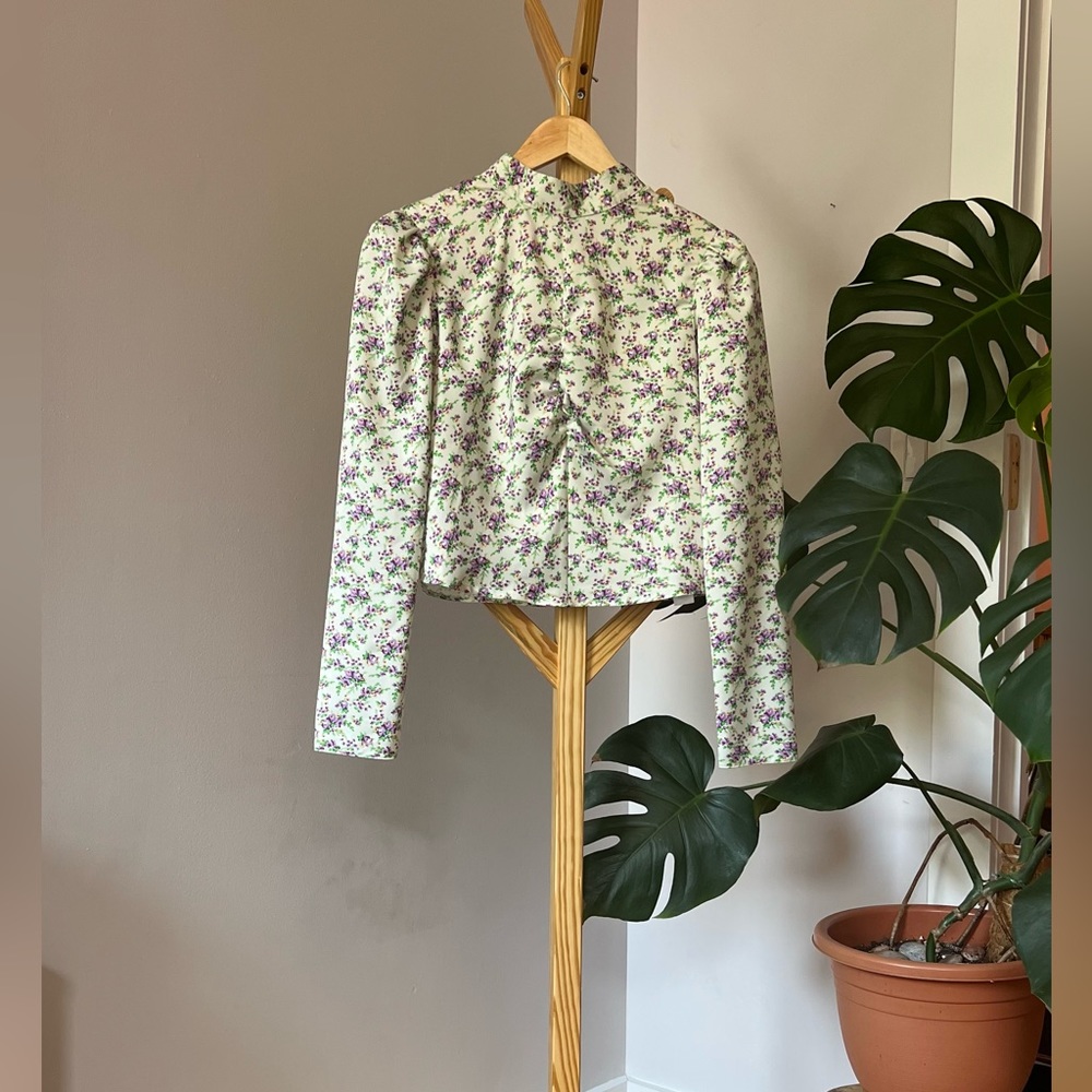 Reclaimed Vintage White Floral Blouse